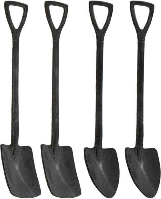 Zoseil Home Dessert Löffel Set aus Edelstahl 304 in Gold, Silber oder Schwarz im Retro Schaufel Design - Bild 1