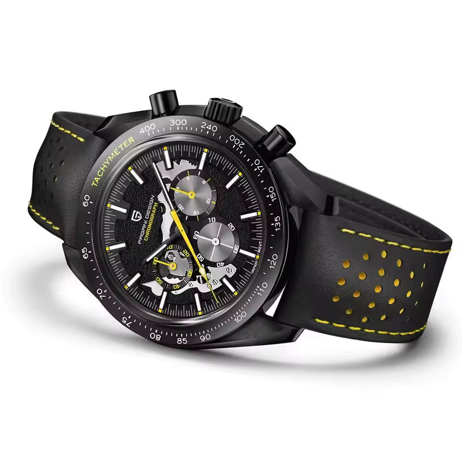 PAGANI DESIGN Chronograph, Quarz, Edelstahl, Schwarz, Herren - Bild 4