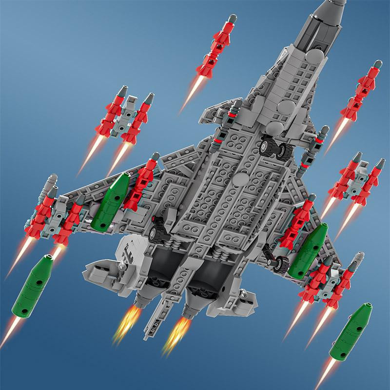 Linyi toy J15 Kampfjet Düsenflugzeug Bausatz ab 3 Jahren - Bild 4