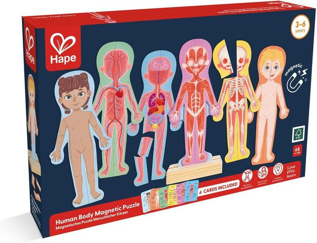 Hape Magnetisches Puzzle Menschlicher Körper, ab 3 Jahre - Bild 2