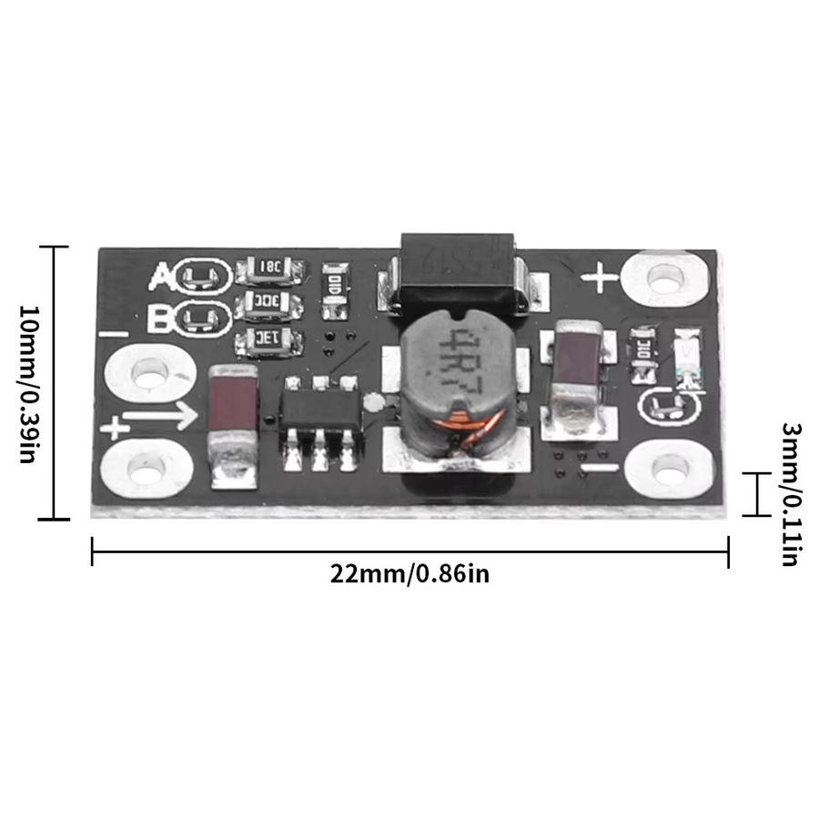 ALLOYSEED Mini DC-DC Boost Step Up Converter Spannungsregler Modul in Schwarz - Bild 3