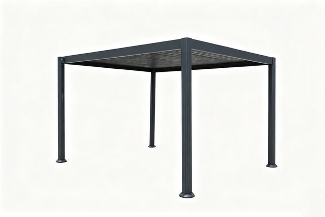 Alu-Pergola Never Indoor mit verstellbaren Lamellen im römischen Stil, Farbe: Anthrazit, B/T/H: 300 x 360 x 230 cm - Bild 1