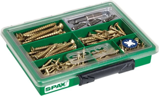 Spax Assorter Kreuzschlitz Schraubenset Gelb mit Bits - Bild 1