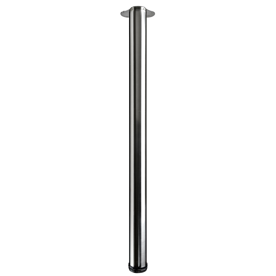 Hettich Tischbein in Edelstahl-Optik Silber inklusive Montageplatte, Durchmesser: 75 mm, Höhe: 1100 mm - Bild 2