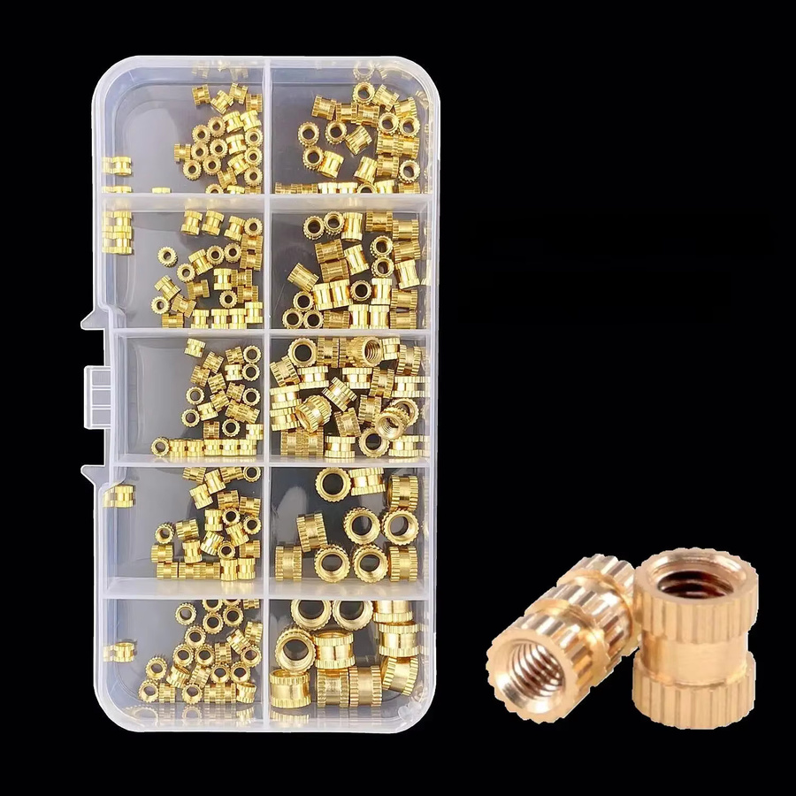 Messing Wärme Einsatz Muttern für 3D Drucker Zubehör mit Doppel Twill Rändelung in Gold und Messingfarben - Bild 5