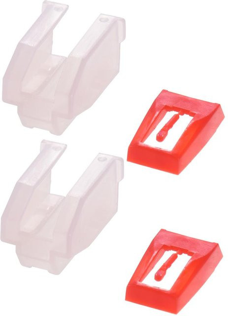 Honor Electronics Universelle Nadel für Plattenspieler passend für Crosley NP1 NP6, 2er Pack, Rot - Bild 1