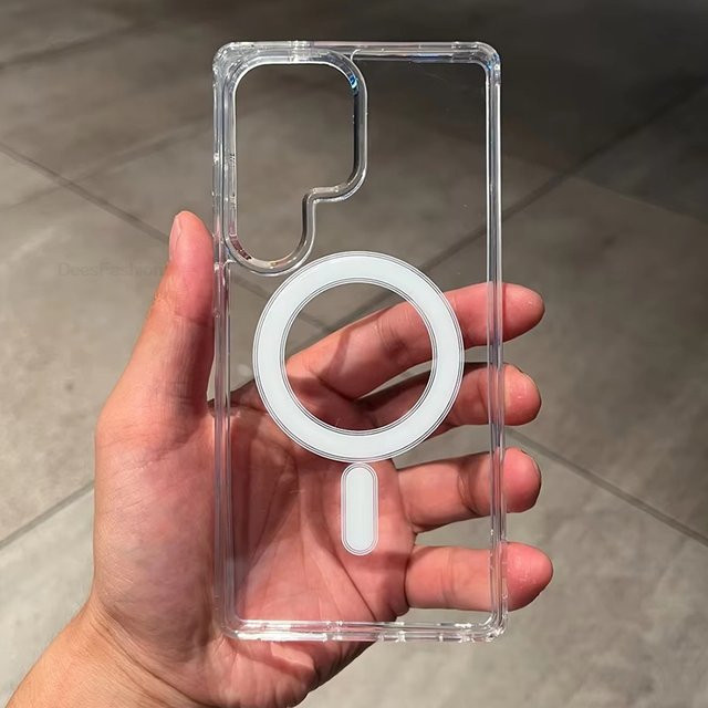 AKABEILA Transparente Magnetische Acryl Schutzhülle für Samsung Galaxy S26 S25 S24 S23 S22 Ultra und weitere Modelle - Bild 1