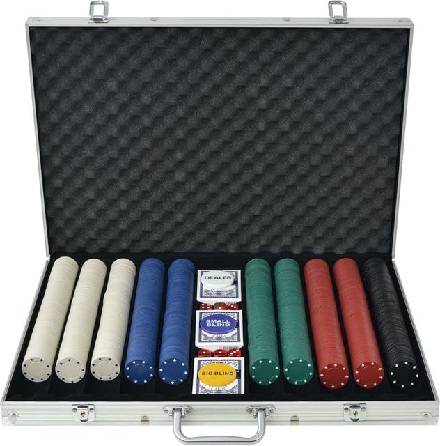 VD Home Furnishing Poker Set, mit 1000 Chips, im Aluminiumkoffer - Bild 1