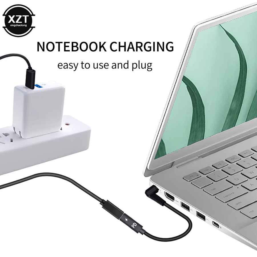 WYMECT USB-C auf DC 4,0 x 1,7 mm Adapter in Schwarz für Lenovo, Asus und BenQ PD Notebooks - Bild 2