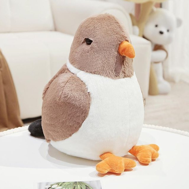 Yiran toy Simulation Felsentaube, Plüschtier, Weiß, 40cm - Bild 1