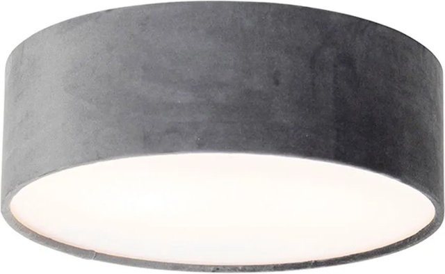 QAZQA Deckenleuchte Drum in Grau mit goldener Innenseite, dimmbar, Durchmesser: 30 cm - Bild 1