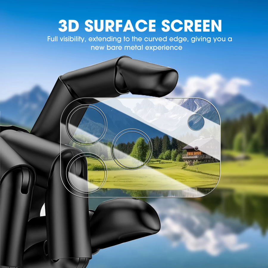 Schutzfolie für iPhone 17 Pro Max und iPhone 17 Air Kameraobjektiv aus transparentem Kunststoff mit Anti-Scratch-Funktion - Bild 3