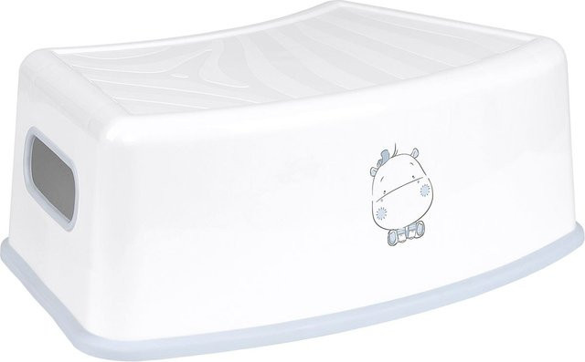 Kikkaboo Kinder Badhocker Hippo einstufiger Tritthocker rutschfest blau - Bild 1