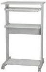 ROLINE PC-Steh-Arbeitsplatz höhenverstellbarer Computer-Schreibtisch in Silber, Grau oder Weiß, B/T/H: 68 x 54 x 110 cm - Bild 1