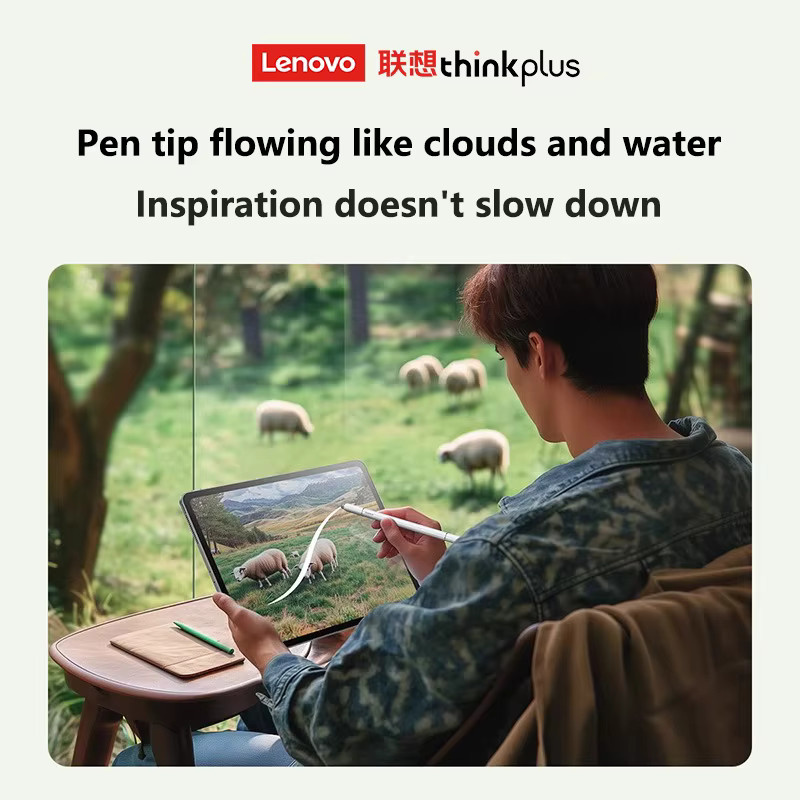 Lenovo Universal BP28 Stylus-Stift in Weiß für Android- und iOS-Tablets inklusive drei Spitzen - Bild 2