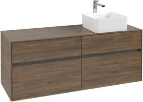 V&B Waschtischunterschrank Collaro in Arizona Oak mit Waschbeckenanschluss rechts, B/T/H: 140 x 54,8 x 50 cm - Bild 1