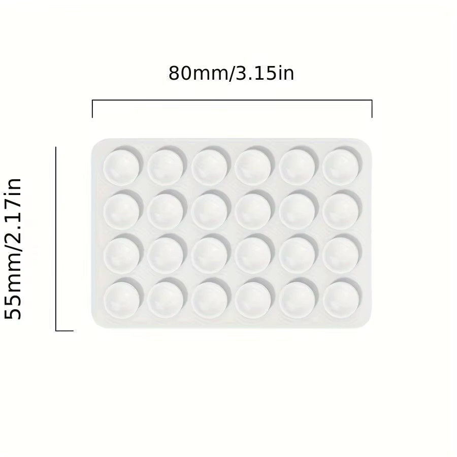 DUTRIEUX Set aus 3 quadratischen Silikon-Saugnäpfen, einseitig und multifunktional, in Multicolor - Bild 2