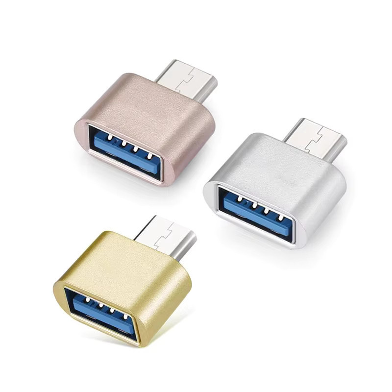 AILEHKUO USB auf Typ-C Adapter Set, USB 3.0 Männlich auf USB-C Weiblich OTG Adapter für Mobiltelefone und Tablets, Farbe: Weiß - Bild 1
