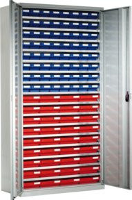 Kappes Systemschrank Mod. 2 mit Regalkästen in Grau aus Stahlblech, H 195 cm x B 100 cm x T 50 cm - Bild 1