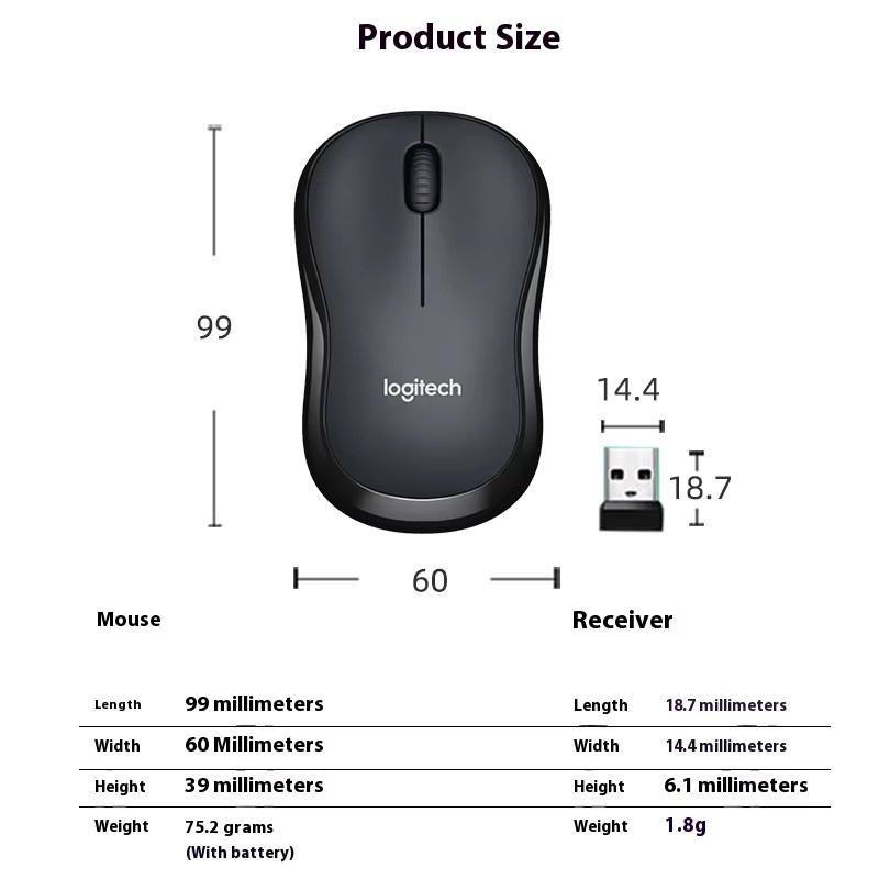 Logitech M220 kabellose Maus für Laptop und Büro in geräuschloser Ausführung - Bild 4