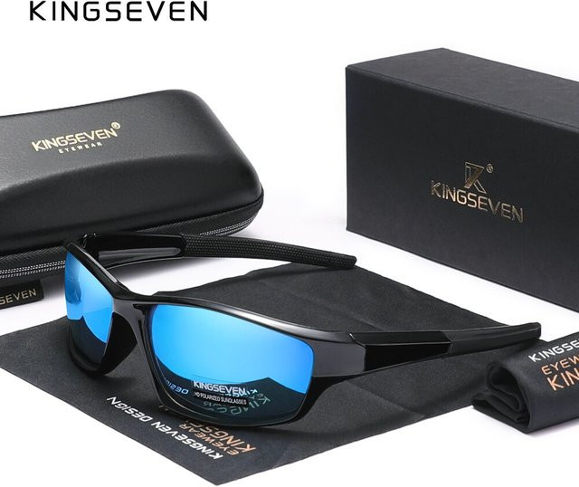 KINGSEVEN Sportsonnenbrille, Unisex, Vollrand, Kunststoff, polarisiert - Bild 1