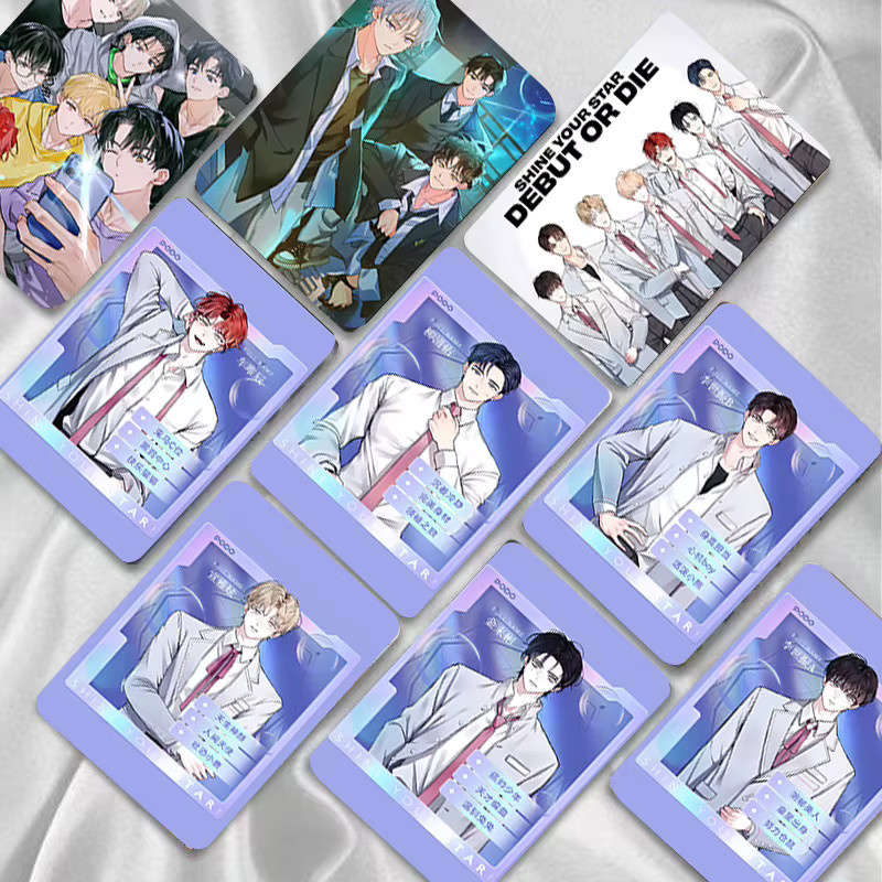 nbyinto Debüt oder Sterben Koreanische Manga Laser Lomo Karte, 55-teiliges Set, Bunt / Mehrfarbig - Bild 3