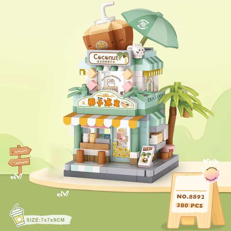 LOZ Micro Diamond Street Scene, Pet Shop Coconut Ice Shop, Bausteinset - Bild 2