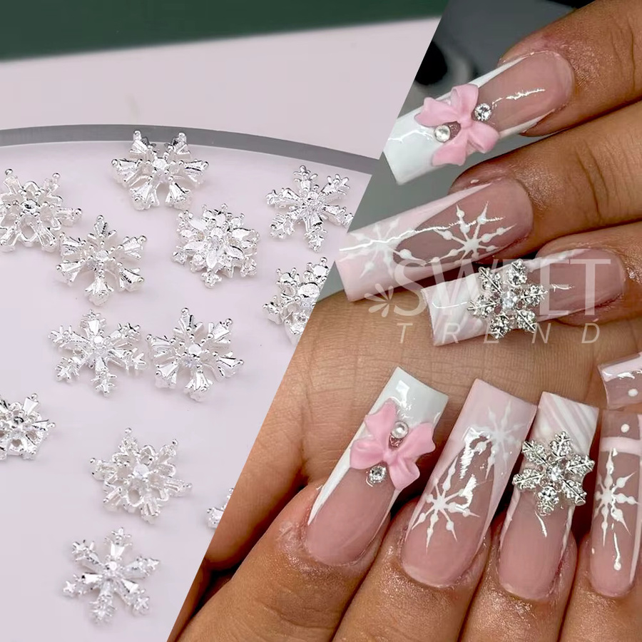 SWEET TREND Nagel Charms Schneeflocke, Silber, Metallic - Bild 2
