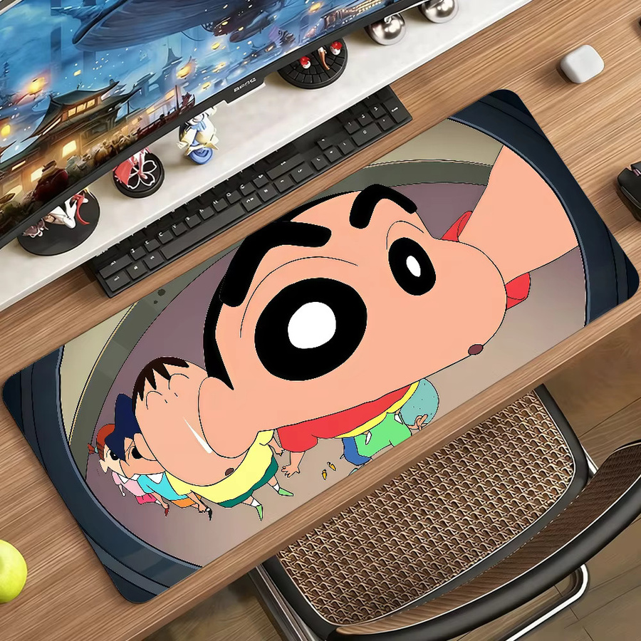 Crayon Shinchan XXL Gaming Mauspad in Multicolour, rutschfeste Schreibtischunterlage aus Gummi für PC und Laptop - Bild 3