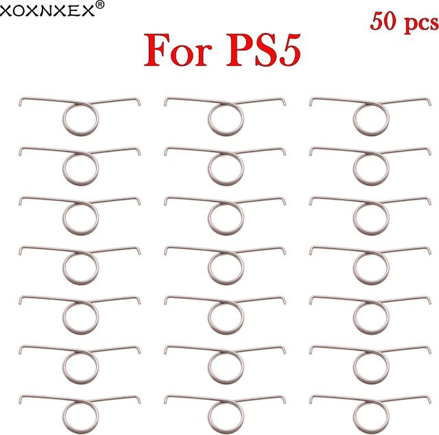 XOXNXEX 50er Set L2 R2 Trigger Tasten Federn Ersatz für PS5 Controller in Silber - Bild 1