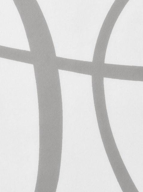 Dekostore Heine Home halbtransparenter Voile aus 100% Polyester in Weiß und Grau, B: 140 cm, H: 270 cm - Bild 1