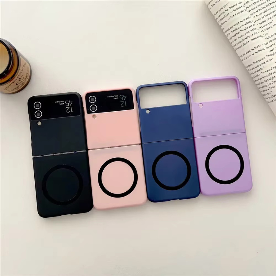Magnetische Schutzhülle für Samsung Galaxy Z Flip5, Z Flip4 und Z Flip3 5G in Schwarz mit kabelloser Ladefunktion und Anti-Drop-Schutz - Bild 3