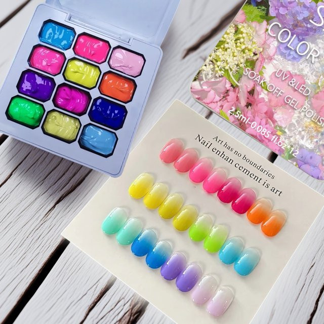 SJP Nagelgel Regenbogen-Fluoreszierend, Glänzend, 02 - Bild 1