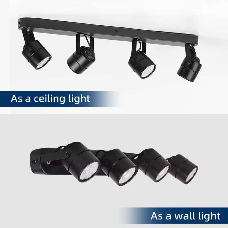 CHUANGYANG GU10 LED-Deckenleuchte als dimmbarer Track-Strahler in Schwarz für Wohnzimmer und Küche - Bild 4