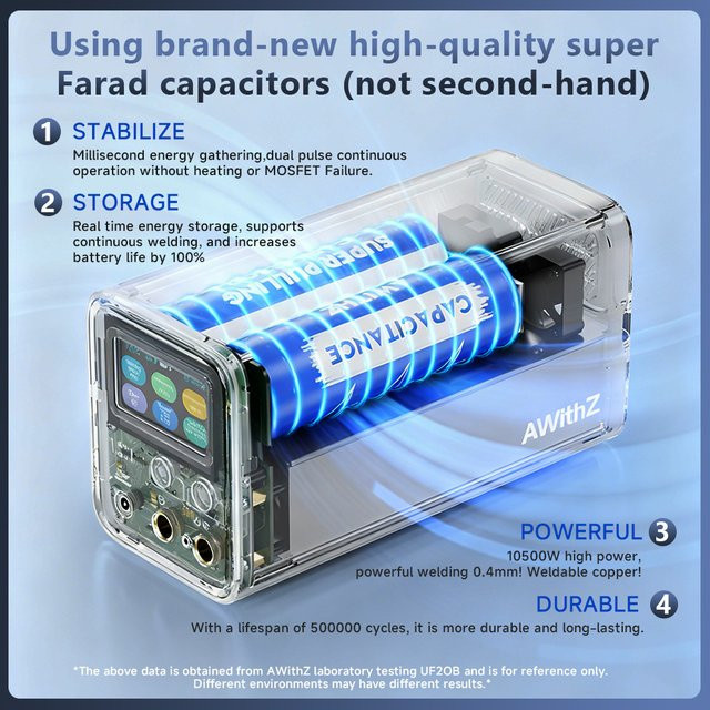 Podofo UF20B Fußbetätigter Kondensator-Punktschweißer 10,5KW für Batterie-Montage und Reparatur - Bild 1