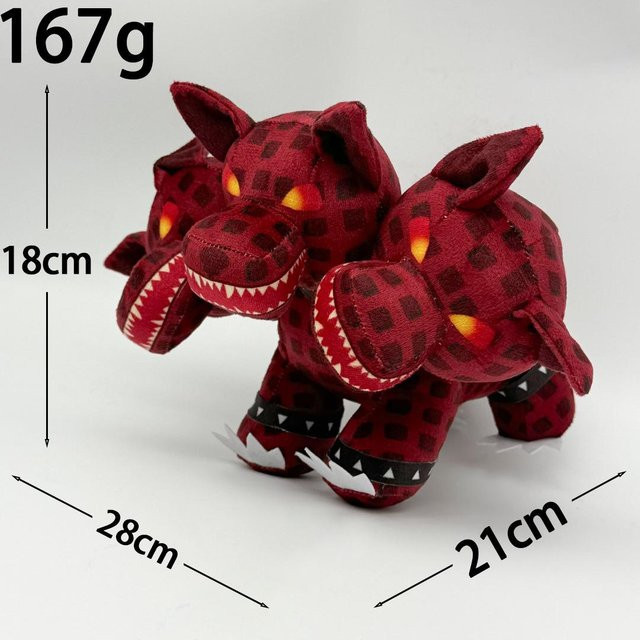 Yiran toy Steal A Brainrot Cerberus Plüschtier, Rotes Monster, ab 18 Jahre - Bild 1