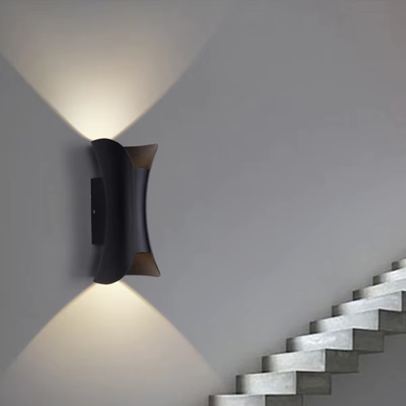 Homocean LED Wandleuchte Up Down Spot in Schwarz für Schlafzimmer und Flur - Bild 4