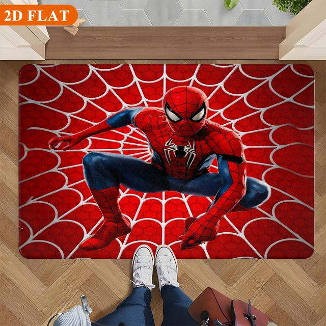 Rutschfeste Badematte von BEAST KINGDOM mit Marvel Spinnen-Motiv in Rot, Rechteckig, B/T: 60 x 40 cm - Bild 1
