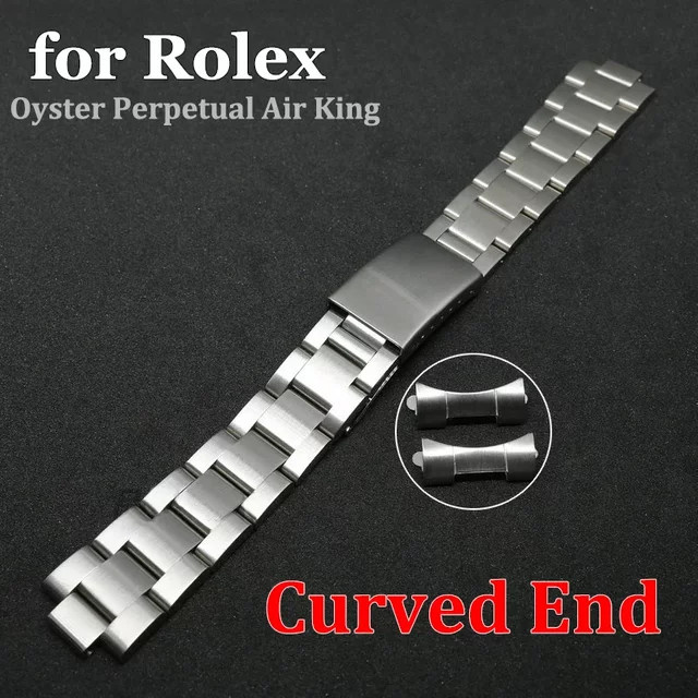 Rolex Uhrenarmband Edelstahl, Oyster Perpetual Air King, Silber - Bild 1