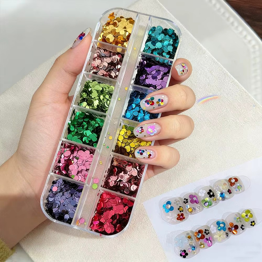 HotPress Nagelglitzer Pailletten, Bunt, Rund, Glänzend - Bild 2