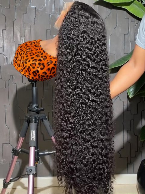 HJ WEAVE BEAUTY Wasserwelle Lockige Spitze Perücke, 300% Dichte, Damen - Bild 1