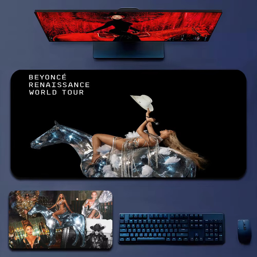 Beyonce Renaissance Mauspad mit rutschfester Lockedge-Kante für Büro, Studium und Gaming, verdicktes Schreibunterlagen-Pad - Bild 3