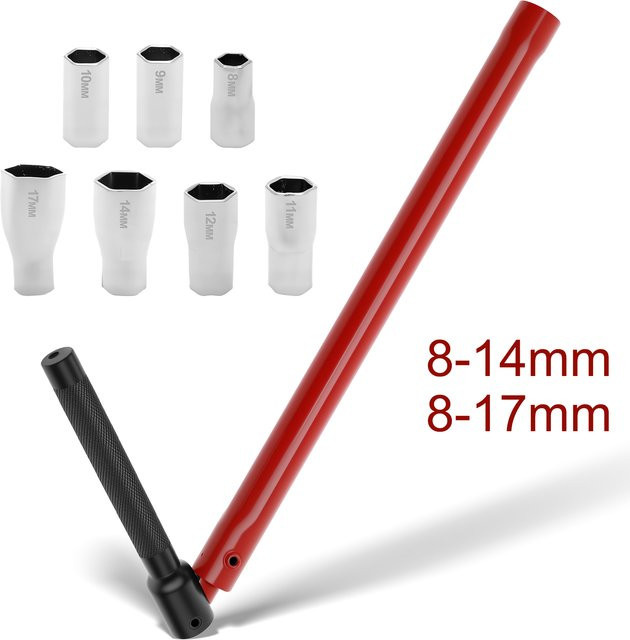 Toorise Wasserhahnschlüssel-Adapter-Set aus Kohlenstoffstahl für Küche und Badezimmer, 8–14 mm und 8–17 mm - Bild 1