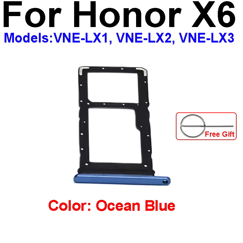 SIM-Kartenhalter Adapter für Honor X6 X6a X6b 4G 5G in Blau - Bild 2