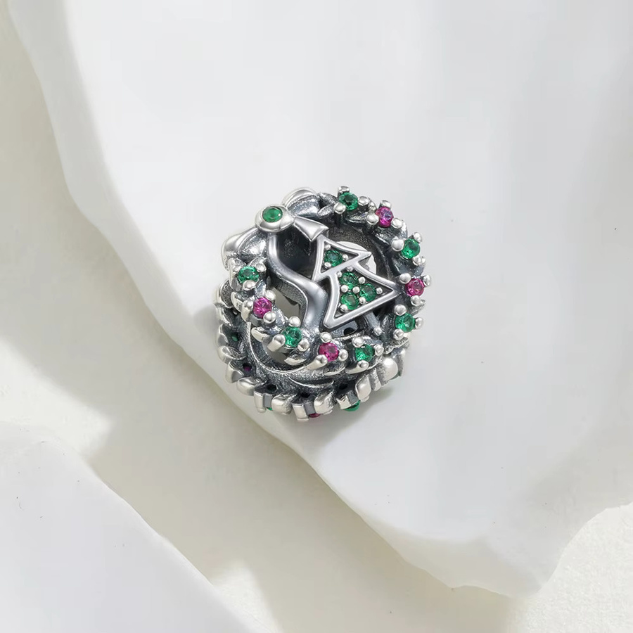 Charm Weihnachtsanhänger, 925 Silber, Perle, Unisex - Bild 2