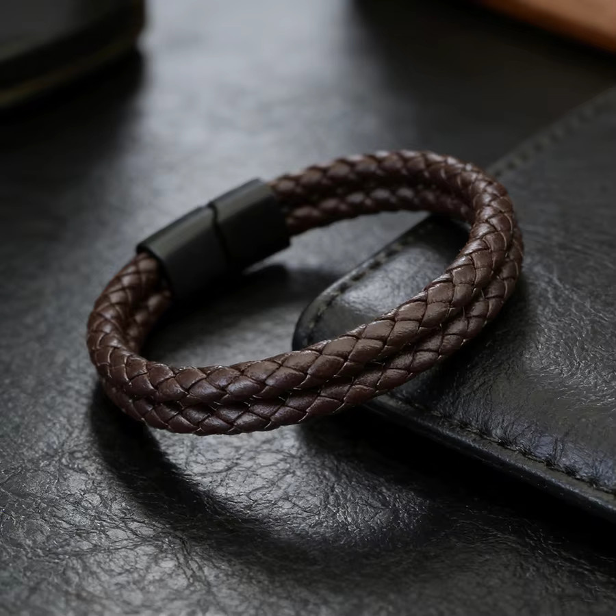 Armband Noter, Leder, Schwarz, Herren - Bild 2