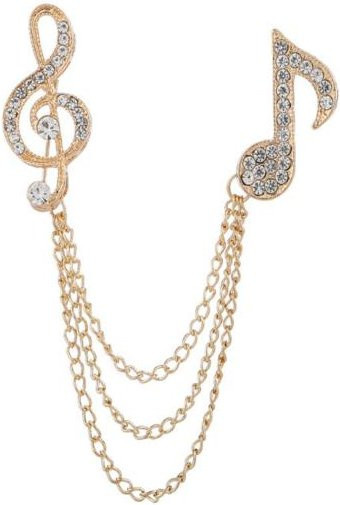 Arabella Brosche Violinschlüssel, goldgelb, Damen - Bild 1