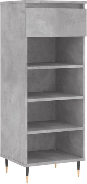 vidaXL Schuhschrank modern in Betongrau mit Türen und Schubladen, B/T/H: 40 x 36 x 105 cm - Bild 1