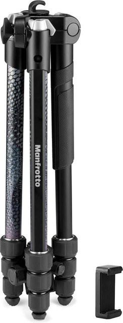 Manfrotto Element MII Aluminium-Stativ-Kit Schwarz mit Smartphone-Klemme und 8kg Tragfähigkeit - Bild 1