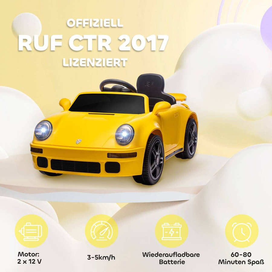AIYAPLAY Kinder Elektroauto, Gelb, ab 3 Jahre - Bild 4